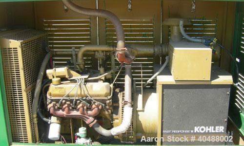 Used Kohler 90 kW Natural Gas Generator Set, model 100RZ2272 Fast Response II. Ford model LSG-8751-6005-A engine, SN 02692 B-27-TK. 3/60/277-480V, 1800 rpm, 150 amp main line circuit breaker, spec #7...