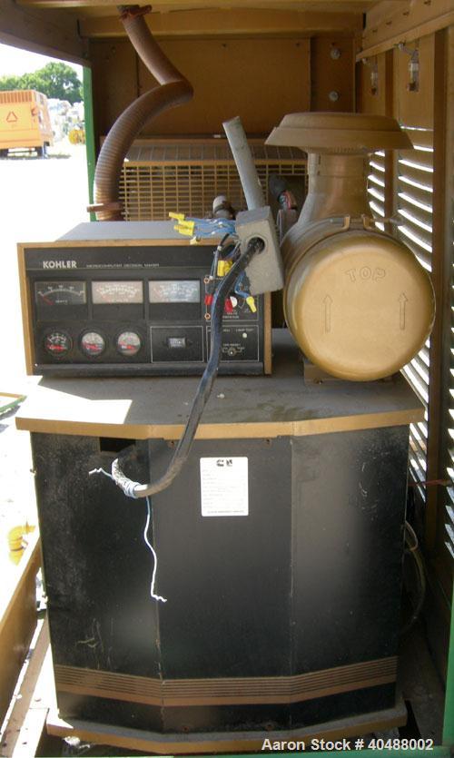 Used Kohler 90 kW Natural Gas Generator Set, model 100RZ2272 Fast Response II. Ford model LSG-8751-6005-A engine, SN 02692 B-27-TK. 3/60/277-480V, 1800 rpm, 150 amp main line circuit breaker, spec #7...
