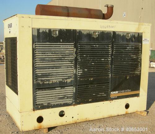 Used Kohler 145 KW Natural Gas Generator, Model135RZD Spec. PA - 194006. 3/60/277-480V.  Detroit Diesel series 50 natural gas engine, model 6043GKG5, spec A 343044.  Weather enclosure. 577 hrs.