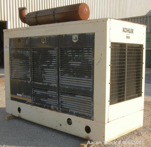 Used Kohler 145 KW Natural Gas Generator, Model135RZD Spec. PA - 194006. 3/60/277-480V.  Detroit Diesel series 50 natural gas engine, model 6043GKG5, spec A 343044.  Weather enclosure. 577 hrs.