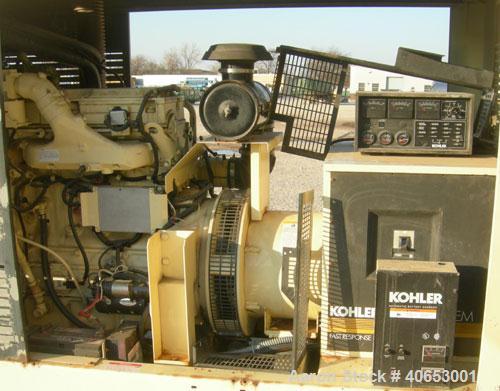 Used Kohler 145 KW Natural Gas Generator, Model135RZD Spec. PA - 194006. 3/60/277-480V.  Detroit Diesel series 50 natural gas engine, model 6043GKG5, spec A 343044.  Weather enclosure. 577 hrs.