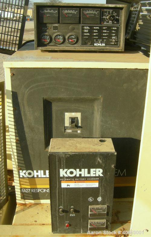Used Kohler 145 KW Natural Gas Generator, Model135RZD Spec. PA - 194006. 3/60/277-480V.  Detroit Diesel series 50 natural gas engine, model 6043GKG5, spec A 343044.  Weather enclosure. 577 hrs.
