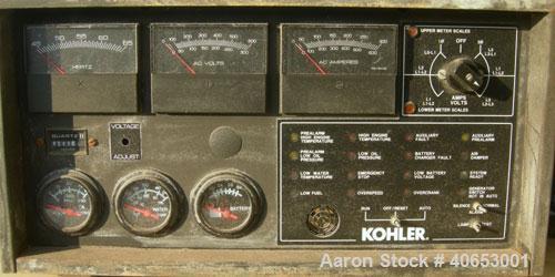 Used Kohler 145 KW Natural Gas Generator, Model135RZD Spec. PA - 194006. 3/60/277-480V.  Detroit Diesel series 50 natural gas engine, model 6043GKG5, spec A 343044.  Weather enclosure. 577 hrs.