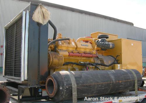 Used CAT 500 kW diesel generator set, 3/60/277-480V. Caterpillar model 3412 engine, 749 hp @ 1800 rpm, serial #3FZ03414. SR4 generator end, 12 wire reconnectable, serial #4RJ00842. CAT product identi...