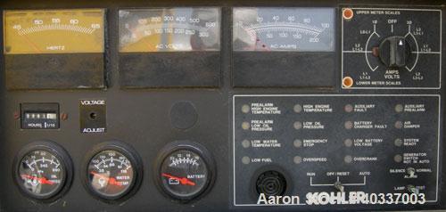 Used Kohler 45 kW natural gas generator set, model 45RZ72, SN-286397, Fast Response II. Ford model CSG-6491-6005-F, SN-11891 R-10-RG natural gas engine rated 82HP @ 1800 RPM. 3/60/120-208/277-480V, 8...