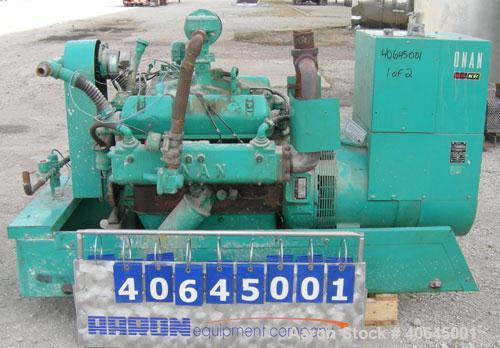 Used Onan 85kW natural gas generator set. International Harvester Model V549 engine.3/60/277/480V (can also be wired 1/60/120/240V) Model 85.0 KR-15R/8427P. 502 hrs.