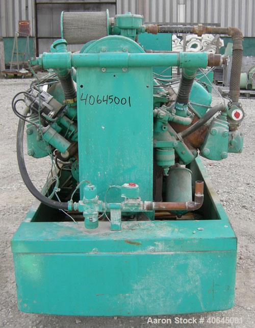 Used Onan 85kW natural gas generator set. International Harvester Model V549 engine.3/60/277/480V (can also be wired 1/60/120/240V) Model 85.0 KR-15R/8427P. 502 hrs.