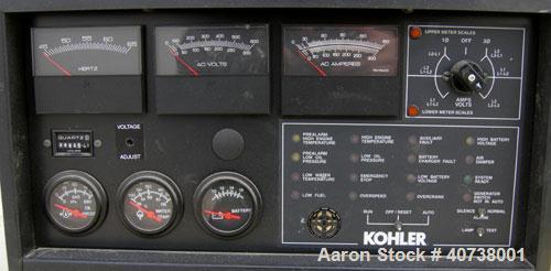 Used Kohler 60 kW natural gas standby generator, model 70RZ. Spec #PA-187255. 3/60/277-480V. Ford V8 engine, model LSG-875I-6005A. Includes a Kohler transfer switch, model K-168341-0225. 84 hours on ...