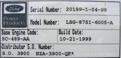 Used Kohler 60 kW natural gas standby generator, model 70RZ. Spec #PA-187255. 3/60/277-480V. Ford V8 engine, model LSG-875I-6005A. Includes a Kohler transfer switch, model K-168341-0225. 84 hours on ...