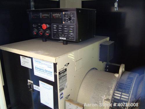 Used Kohler 40 kW Fast-Response II Diesel generator set. Model 40REOZJB, serial #0764825. John Deere engine SN-PE3029T266713. Alternator model 4Q10, 1/60/120/240V. 175 amp main-line circuit breaker. ...