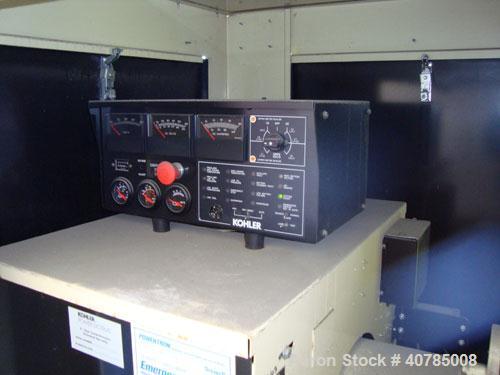 Used Kohler 40 kW Fast-Response II Diesel generator set. Model 40REOZJB, serial #0764825. John Deere engine SN-PE3029T266713. Alternator model 4Q10, 1/60/120/240V. 175 amp main-line circuit breaker. ...