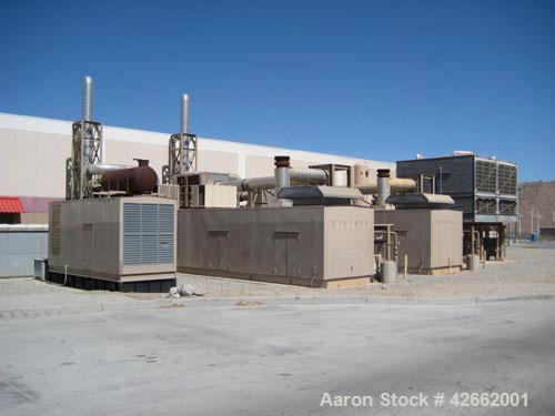 Used Jenbacher Diane 5MW Cogen plant consisting of; (2) Jenbacher - 20 cylinder, 4000HP., NG fired, 1500 RPM engine, with 1800 RPM speed increaser gearboxes; each with Kato 2.5 MW, 3/60/4160V,432A, 1...