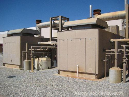 Used Jenbacher Diane 5MW Cogen plant consisting of; (2) Jenbacher - 20 cylinder, 4000HP., NG fired, 1500 RPM engine, with 1800 RPM speed increaser gearboxes; each with Kato 2.5 MW, 3/60/4160V,432A, 1...