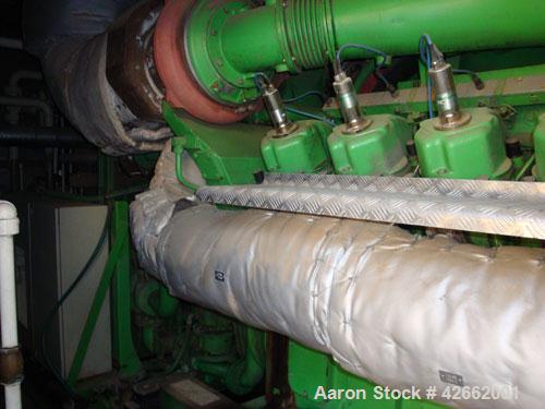 Used Jenbacher Diane 5MW Cogen plant consisting of; (2) Jenbacher - 20 cylinder, 4000HP., NG fired, 1500 RPM engine, with 1800 RPM speed increaser gearboxes; each with Kato 2.5 MW, 3/60/4160V,432A, 1...