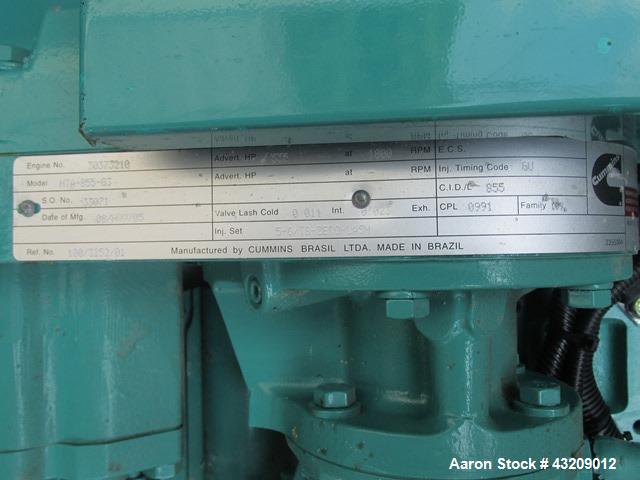 Used Cummins 350 kW standby diesel generator model DFCC. Cummins NTA-855-G3