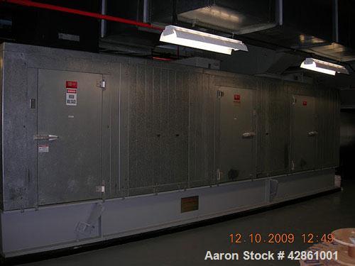 Used Allison 501-KB 3000 kW Gas Turbine Generator Set. Currently set up to run on diesel fuel, can be converted to dual fuel, 3/60/12500V. Enclosure. 323 hours. Year 1982.
