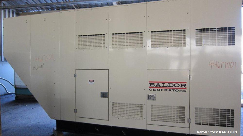 Used Baldor 332 kW standby (300 kW prime) natural gas generator set, model 1GLC350-2N, SN-P1008160005. NGE 18.3L engine model D183L rated 503 HP at 1800 RPM, 10.5:1 compression ratio, EPA Emissions C...