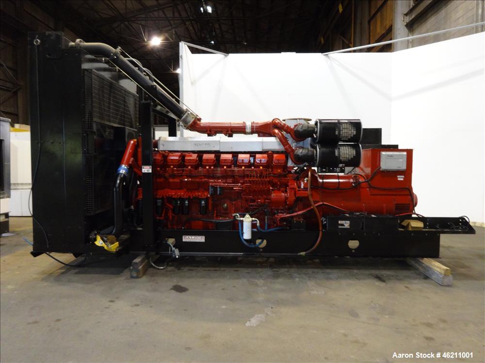 Used Baldor 2000kW diesel generator. Mitsubishi model S16R-Y1PTAA2-1 engine.