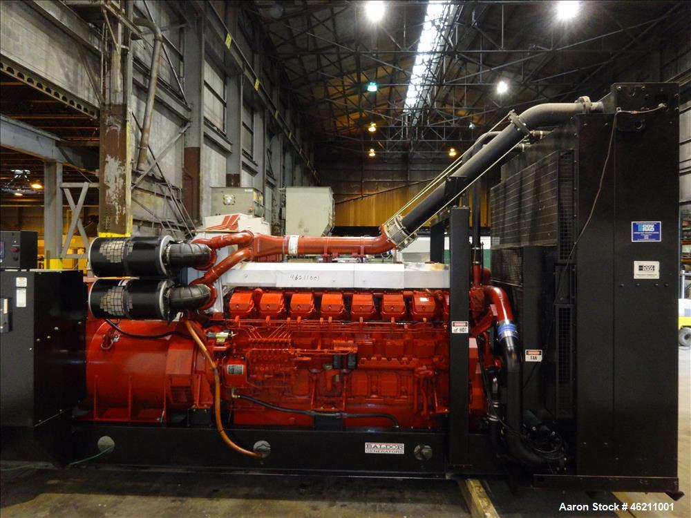 Used Baldor 2000kW diesel generator. Mitsubishi model S16R-Y1PTAA2-1 engine.