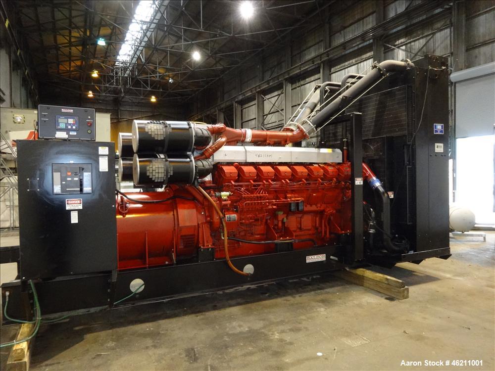 Used Baldor 2000kW diesel generator. Mitsubishi model S16R-Y1PTAA2-1 engine.