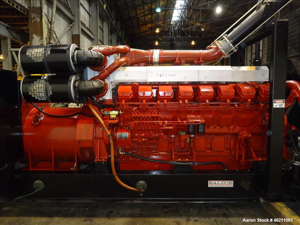 Used Baldor 2000kW diesel generator. Mitsubishi model S16R-Y1PTAA2-1 engine.
