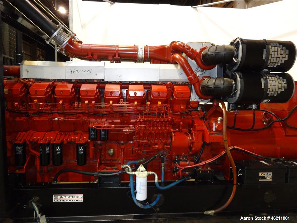 Used Baldor 2000kW diesel generator. Mitsubishi model S16R-Y1PTAA2-1 engine.