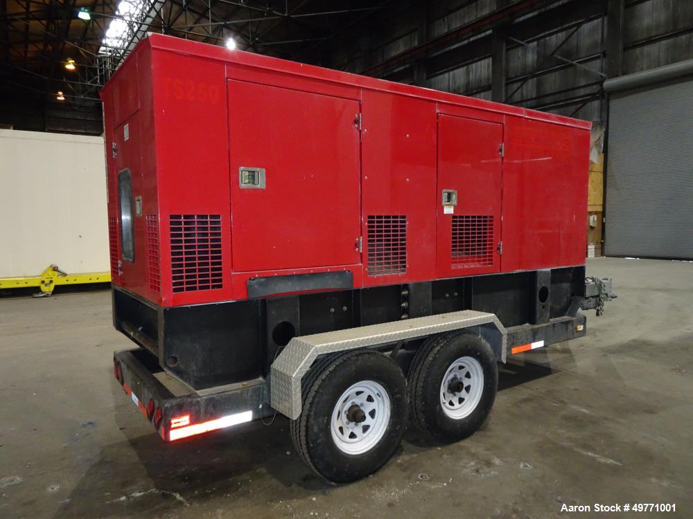 Used Baldor Trailer Mounted Diesel Powered Generator, 200 KW / 250 KVA.