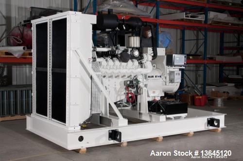 New Blue Star Power Systems 425 kW standby natural gas generator set, SN-5204. NGE model D219LT HO natural gas engine EPA certified.  Marathon generator 3/60/208-240/416-480V, 12 wire reconnectable, ...