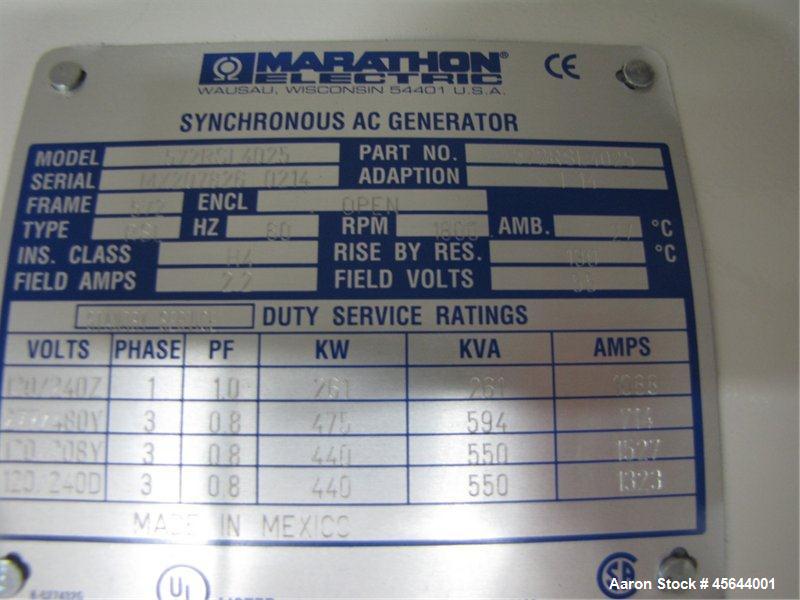 New- Blue Star Power Systems 425 kW Standby Natural Gas Generator Set, SN-A6100