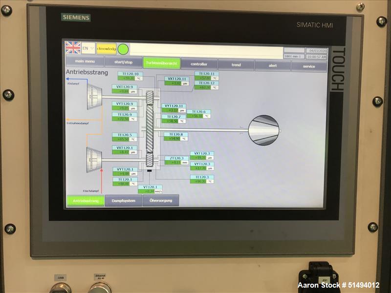 Unused - Howden Twin Steam Turbine; 3.2 MW TD Power Systems Synchronous Generato