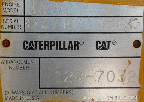 Used Cat 357 kW Diesel Generator Set. Caterpillar model 3406 DITA engine rated 587 hp @ 1800 rpm, serial #4ZR01326. 3/60/277/480V SR4B generator, serial #9DR01206, currently set up for 208V and can b...