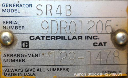 Used Cat 357 kW Diesel Generator Set. Caterpillar model 3406 DITA engine rated 587 hp @ 1800 rpm, serial #4ZR01326. 3/60/277/480V SR4B generator, serial #9DR01206, currently set up for 208V and can b...