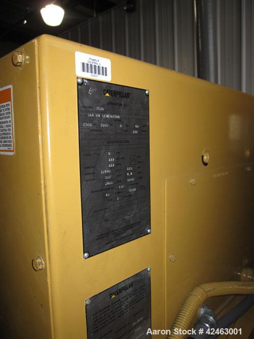 Used Caterpillar 2000 kW Standby /1825 kW Prime Diesel Generator Set. CAT 3516 engine rated 2876 hp @ 1800 rpm, serial #6NH01698. SR4B HV 3/60/13800V, reconnectable to 12470V or 13200V. EMPC II contr...