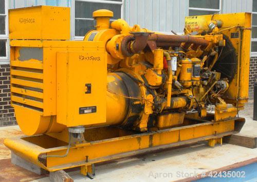 Used Cat 285 kW Diesel Generator Set. Caterpillar model D343 engine, serial #62B15282, rated 415 hp @ 1800 rpm. 3/60/240-480 Volt. Main-line circuit breaker. Block heater, muffler (ships loose). 1668...