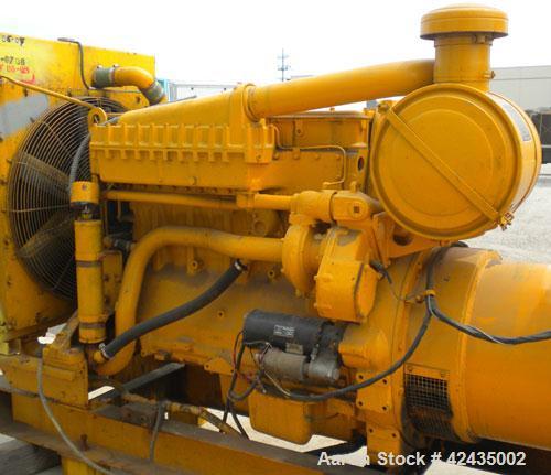 Used Cat 285 kW Diesel Generator Set. Caterpillar model D343 engine, serial #62B15282, rated 415 hp @ 1800 rpm. 3/60/240-480 Volt. Main-line circuit breaker. Block heater, muffler (ships loose). 1668...