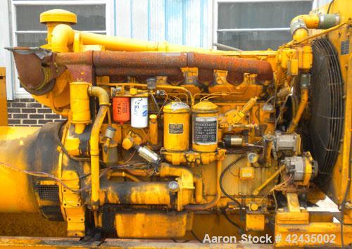 Used Cat 285 kW Diesel Generator Set. Caterpillar model D343 engine, serial #62B15282, rated 415 hp @ 1800 rpm. 3/60/240-480 Volt. Main-line circuit breaker. Block heater, muffler (ships loose). 1668...