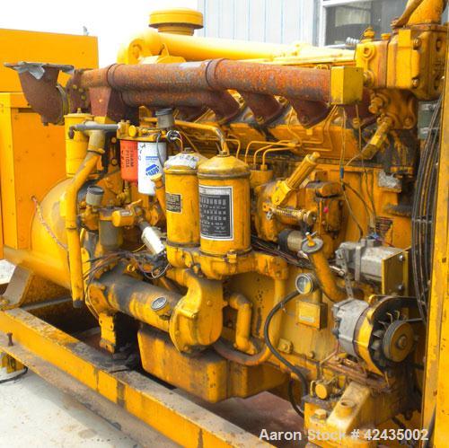 Used Cat 285 kW Diesel Generator Set. Caterpillar model D343 engine, serial #62B15282, rated 415 hp @ 1800 rpm. 3/60/240-480 Volt. Main-line circuit breaker. Block heater, muffler (ships loose). 1668...