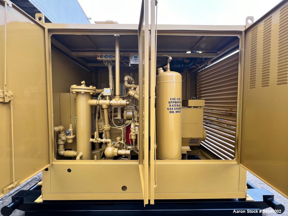 Used 60kW Caterpillar Natural Gas Generator – Model G3304NA, Enclosed, 3-Phase, Skid Mounted