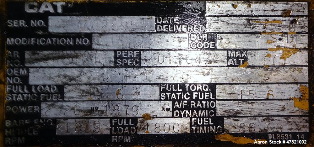 Used Cat 1750 kW Diesel Generator Set