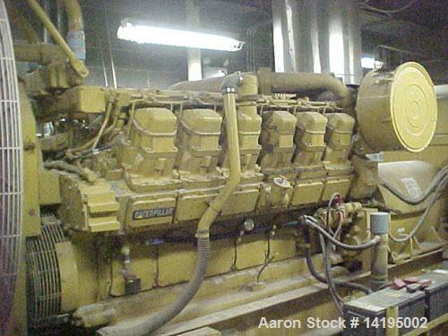 Used-CAT 1250 kW Standby Diesel Generator Set. Caterpillar model 3512 engine SN-24Z06091 rated 1818 HP @ 1800 RPM. 3/60/480V...