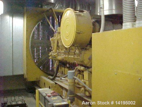 Used CAT 1250 kW Standby Diesel Generator Set. Caterpillar model 3512 engine SN-24Z06091 rated 1818 HP @ 1800 RPM. 3/60/480V. EMCP II control. Muffler (loose). 601 hours. Year 1994. Hospital take out...