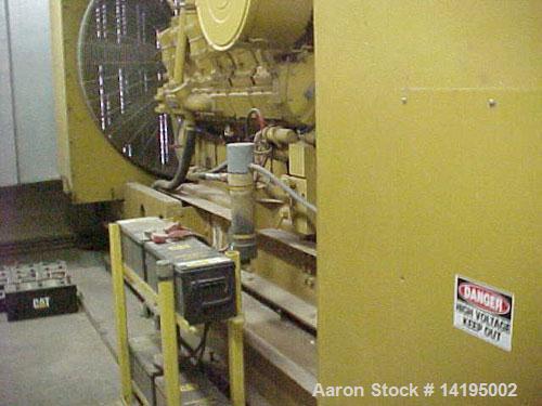 Used CAT 1250 kW Standby Diesel Generator Set. Caterpillar model 3512 engine SN-24Z06091 rated 1818 HP @ 1800 RPM. 3/60/480V. EMCP II control. Muffler (loose). 601 hours. Year 1994. Hospital take out...