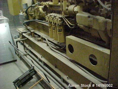 Used CAT 1250 kW Standby Diesel Generator Set. Caterpillar model 3512 engine SN-24Z06091 rated 1818 HP @ 1800 RPM. 3/60/480V. EMCP II control. Muffler (loose). 601 hours. Year 1994. Hospital take out...