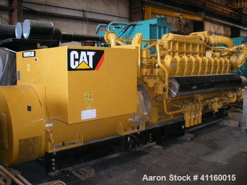 Unused-CAT 1900 kW Continuous Natural Gas Generator Set. Caterpillar G3520C engine rated 2671 HP @ 1800 RPM. 3/60/12470V CAT SR4B gen end with PMG (permanent magnet generator). EMCP II digital contro...