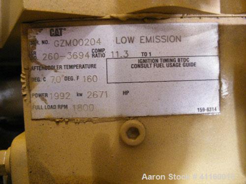 Unused-CAT 1900 kW Continuous Natural Gas Generator Set. Caterpillar G3520C engine rated 2671 HP @ 1800 RPM. 3/60/12470V CAT SR4B gen end with PMG (permanent magnet generator). EMCP II digital contro...