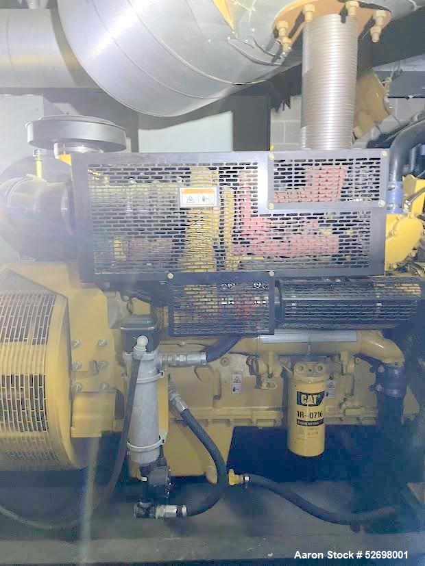 Used Caterpillar 500 kW standby diesel generator set, SN-CER00464. CAT 3456 engine rated 764 HP at 1800 RPM, 3/60/277/480V, 12 lead reconnectable to other voltages. 800 Amp main-line circuit breaker....