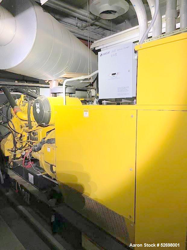 Used Caterpillar 500 kW standby diesel generator set, SN-CER00464. CAT 3456 engine rated 764 HP at 1800 RPM, 3/60/277/480V, 12 lead reconnectable to other voltages. 800 Amp main-line circuit breaker....