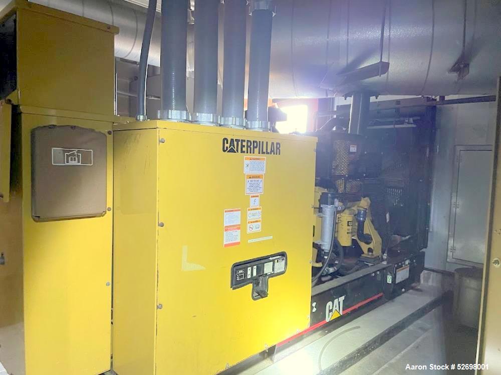 Used Caterpillar 500 kW standby diesel generator set, SN-CER00464. CAT 3456 engine rated 764 HP at 1800 RPM, 3/60/277/480V, 12 lead reconnectable to other voltages. 800 Amp main-line circuit breaker....
