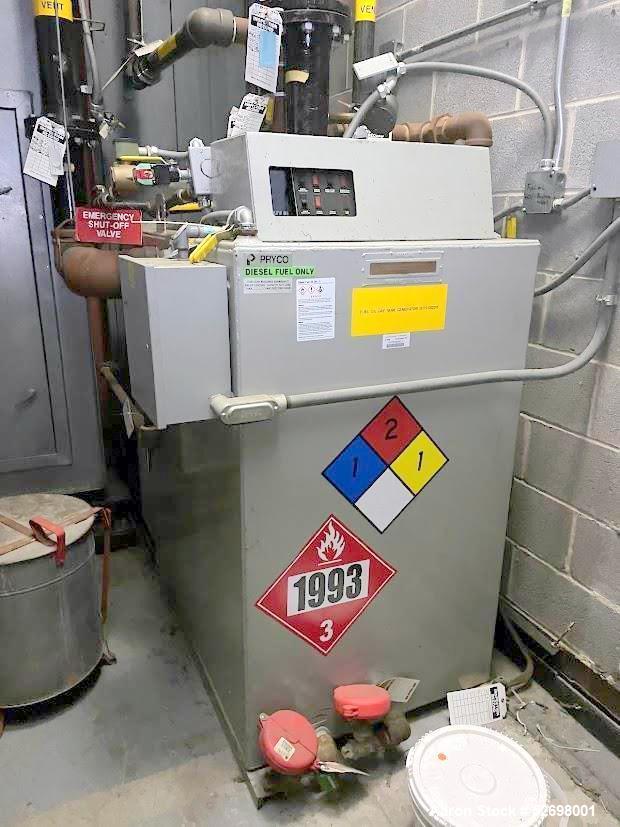 Used Caterpillar 500 kW standby diesel generator set, SN-CER00464. CAT 3456 engine rated 764 HP at 1800 RPM, 3/60/277/480V, 12 lead reconnectable to other voltages. 800 Amp main-line circuit breaker....