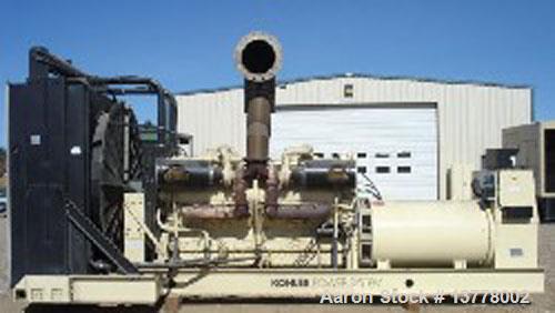 Used Kohler / Detroit Diesel 1600 kW Generator Set. Standby rated at 1600 kW / 2000 kva, model 1600R0ZD. Detroit Diesel 16 cylinder turbocharged engine. 3/60/277-480V, 1800 rpm. Skid mounted, radiato...